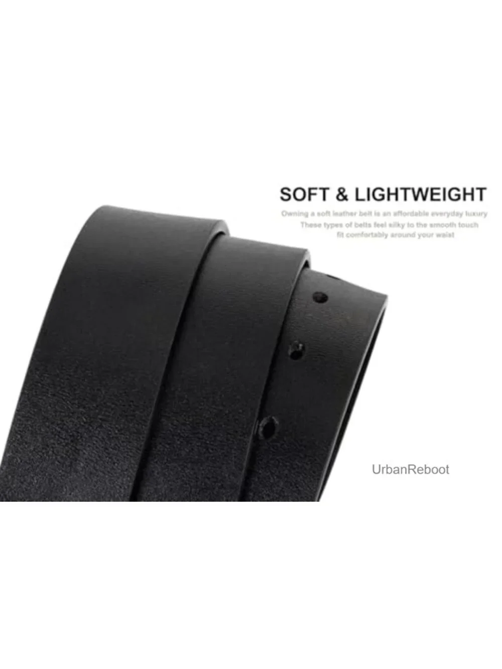 Men's Genuine Leather Casual Belt, Classic Metal Buckle, Everyday Waist Strap